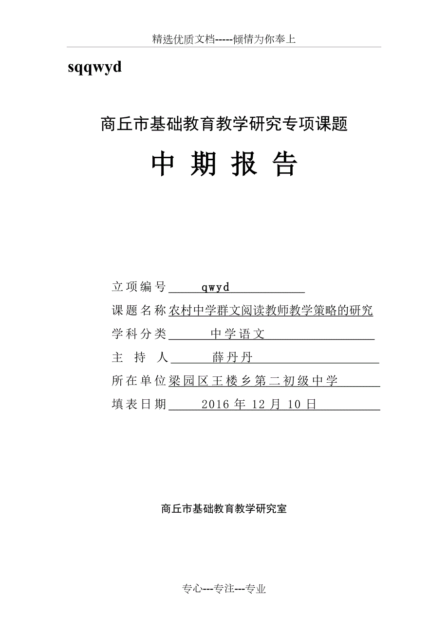 群文阅读中期报告.doc_第1页