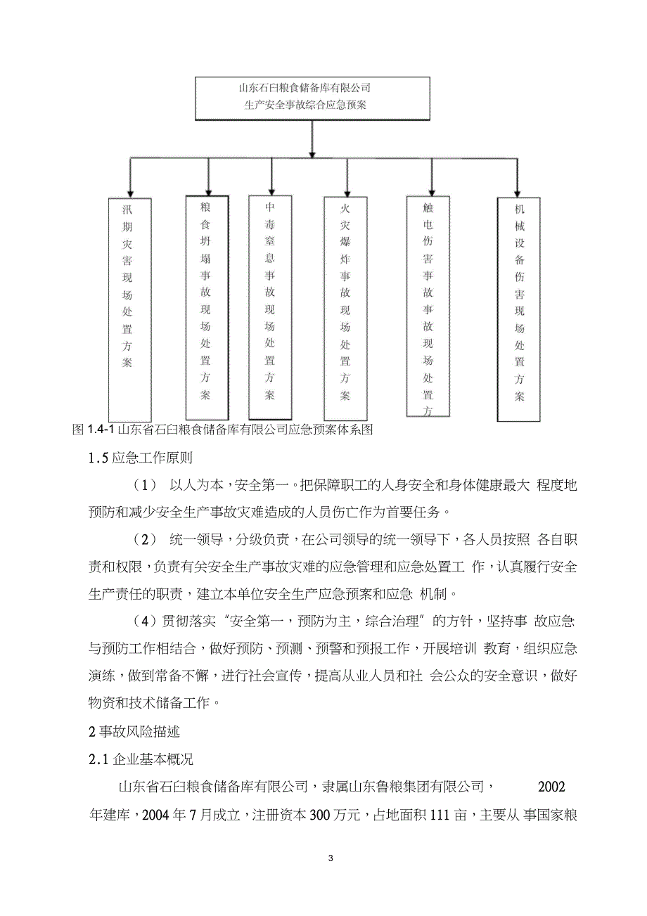 粮食储备库生产安全事故综合应急预案完整版完整版.doc_第3页