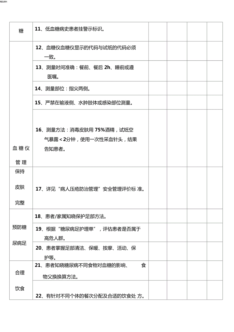 糖尿病专科护理质量评价标准.doc_第3页