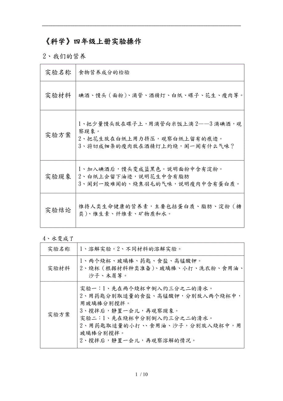 青岛版四年级上册科学实验操作82908.doc_第1页