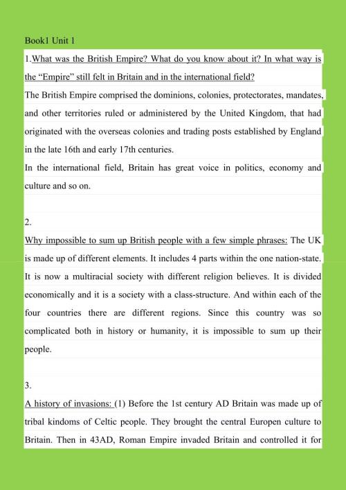 英语国家社会与文化入门课后题答案.doc