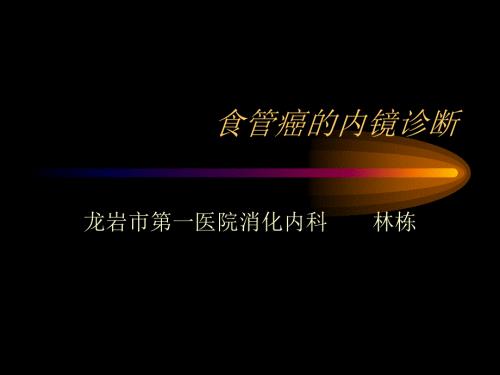 食管癌的内镜诊断PPT课件.ppt
