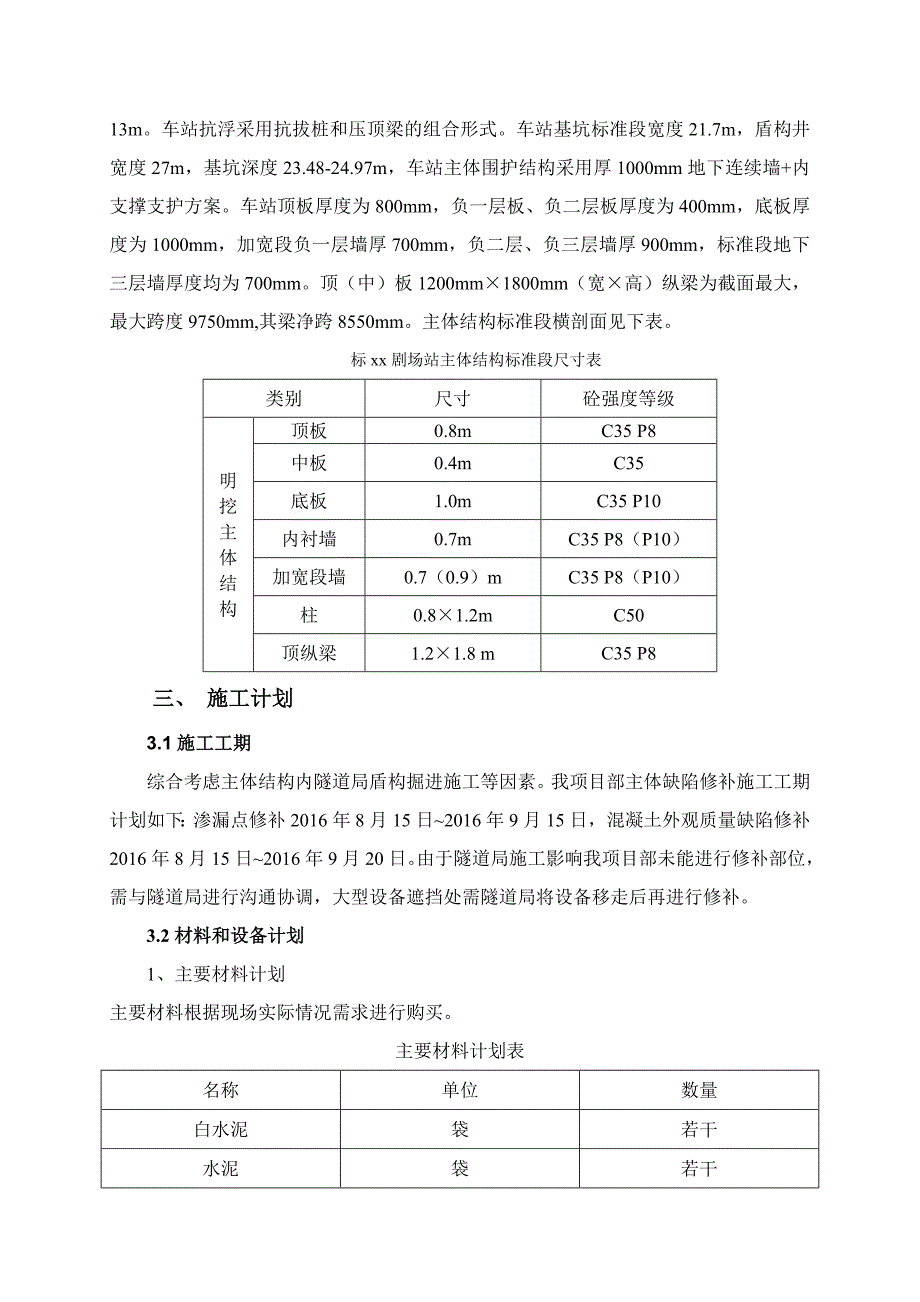 轨道交通地铁站主体结构质量缺陷专项处理方案.doc_第2页