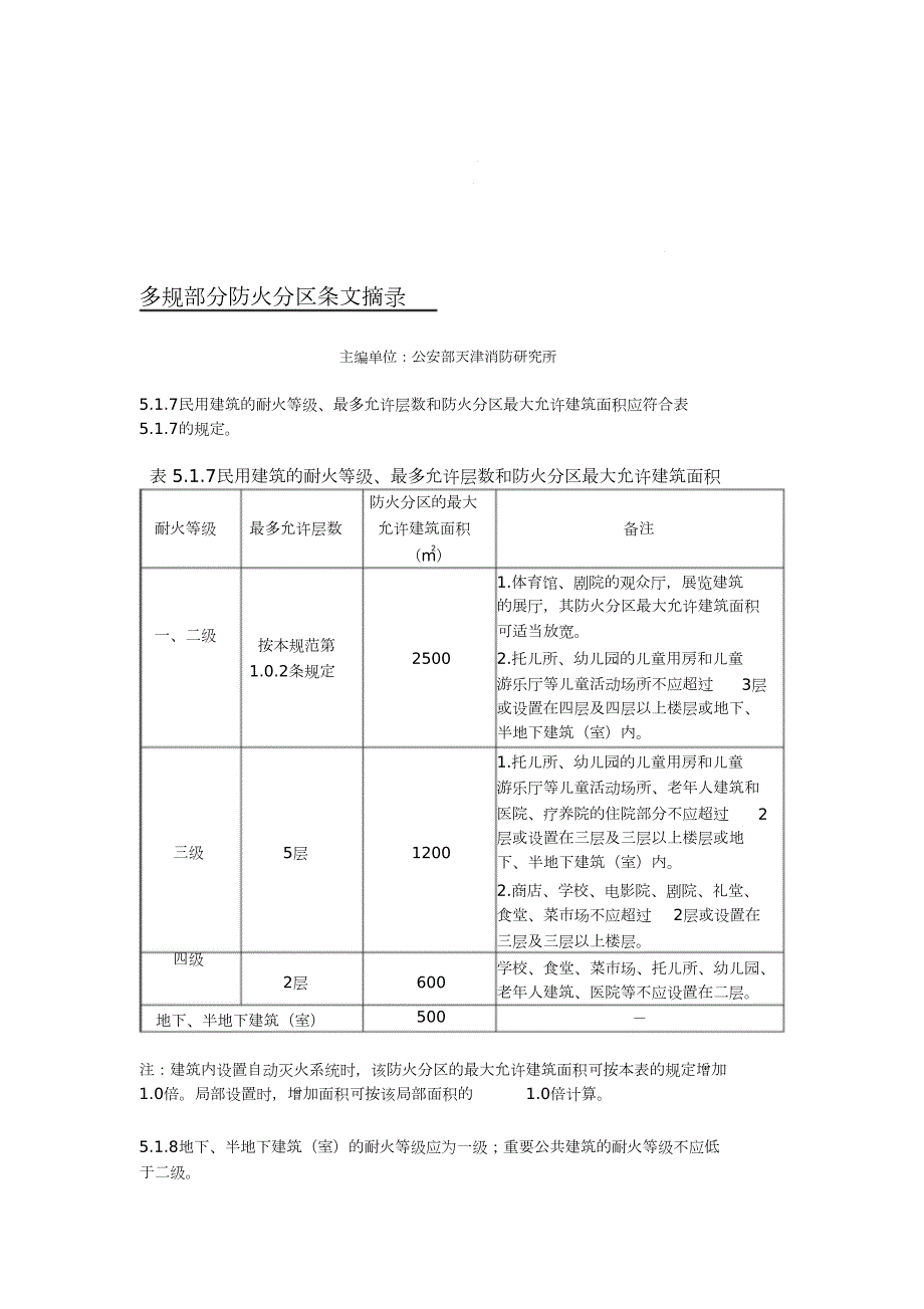 防火分区规范要求完整版.doc_第1页