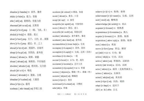 英语二词汇带音标4500个.doc