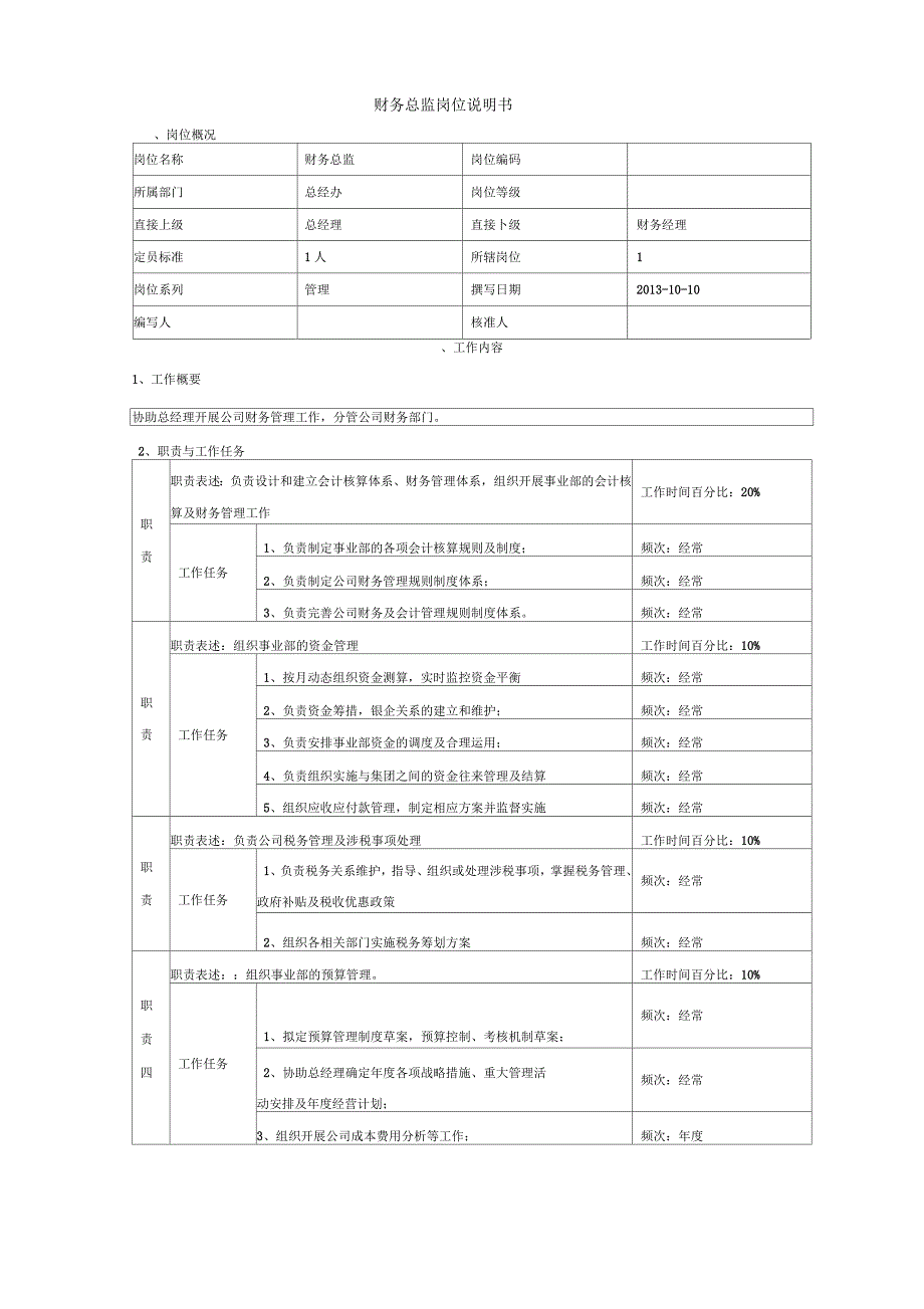 财务部岗位说明书1.docx_第2页