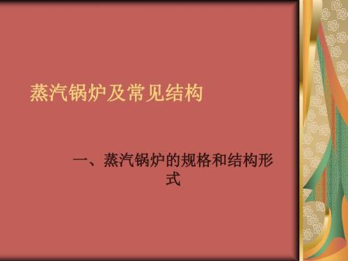 蒸汽锅炉及常见结构.ppt
