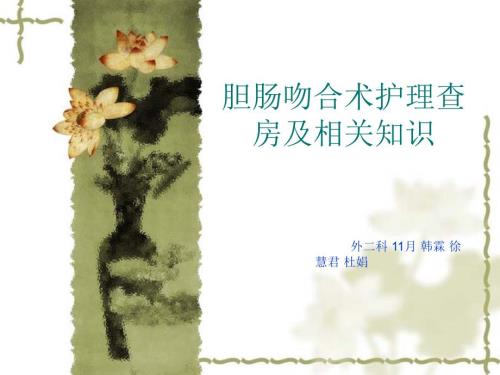 胆肠吻合术的围手术期护理PPT课件02.ppt