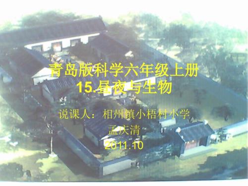 青岛版科学六上昼夜与生物说课课件.ppt