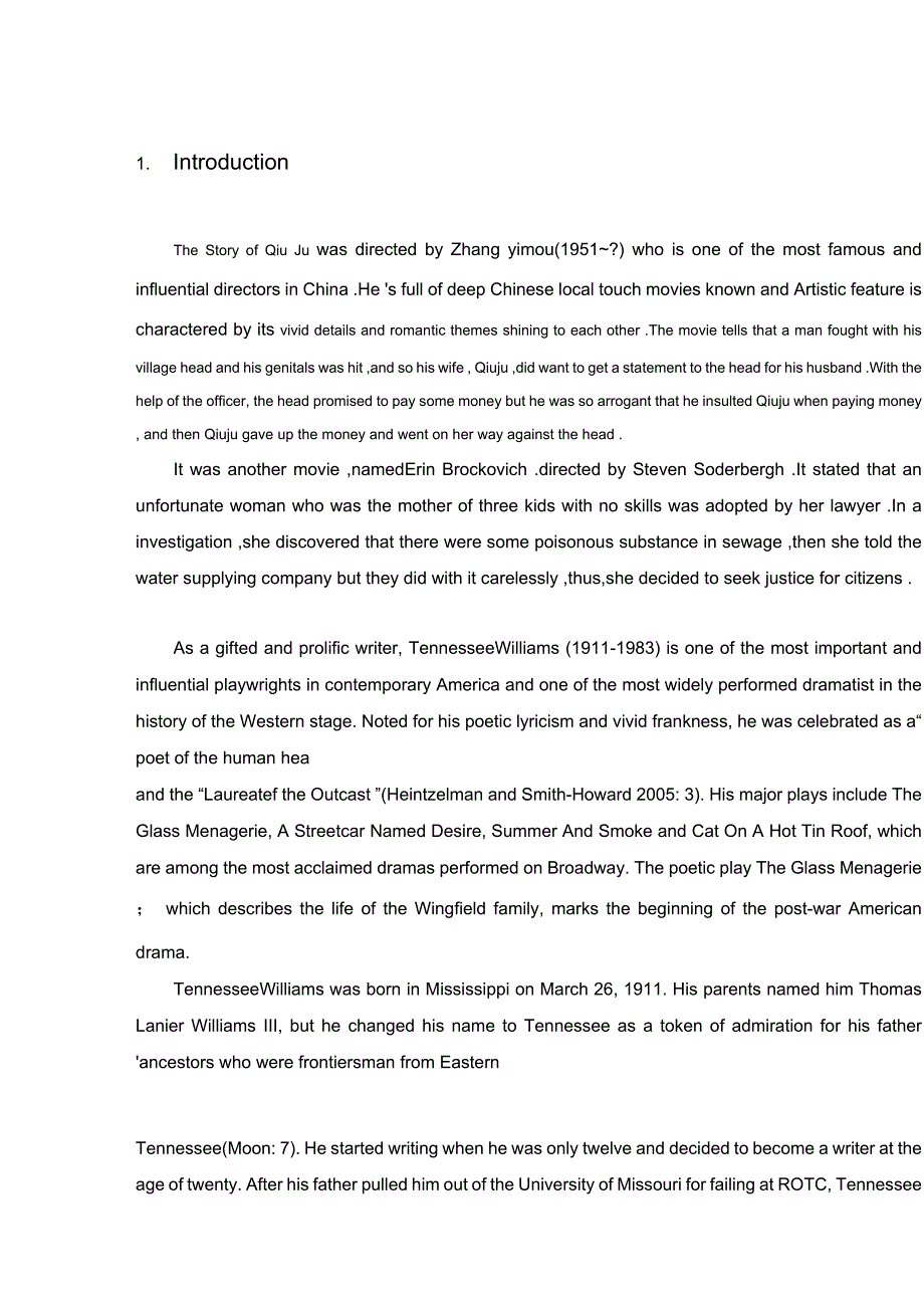 英语毕业论文玻璃动物园人物分析.docx_第1页