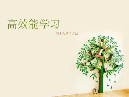 高效能学习的十大学习方法.ppt
