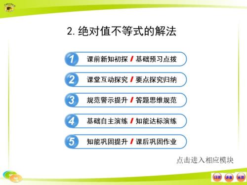 绝对值不等式解法PPT课件.ppt
