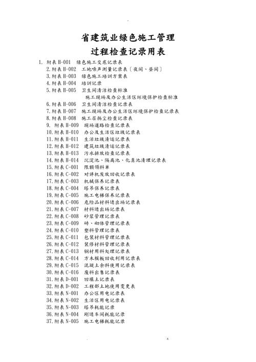 绿色施工表格大全.doc
