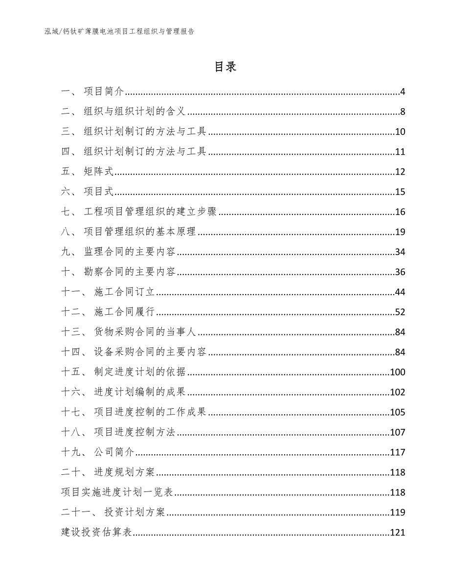 钙钛矿薄膜电池项目工程组织与管理报告.docx_第2页
