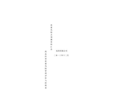 药品批发公司各岗位质量风险点预测及控制.docx
