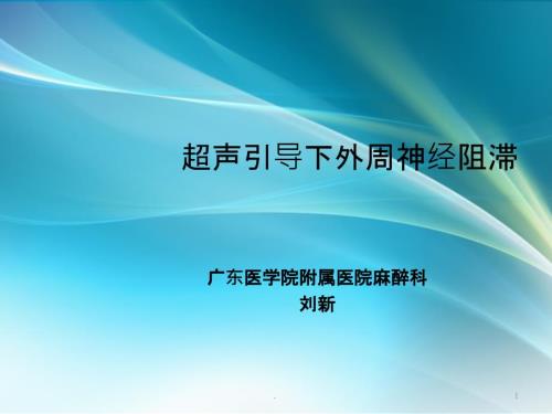 超声引导下外周神经阻滞ppt课件.ppt
