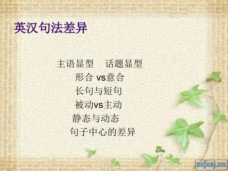 英汉句法的差异PPT课件.ppt_第2页