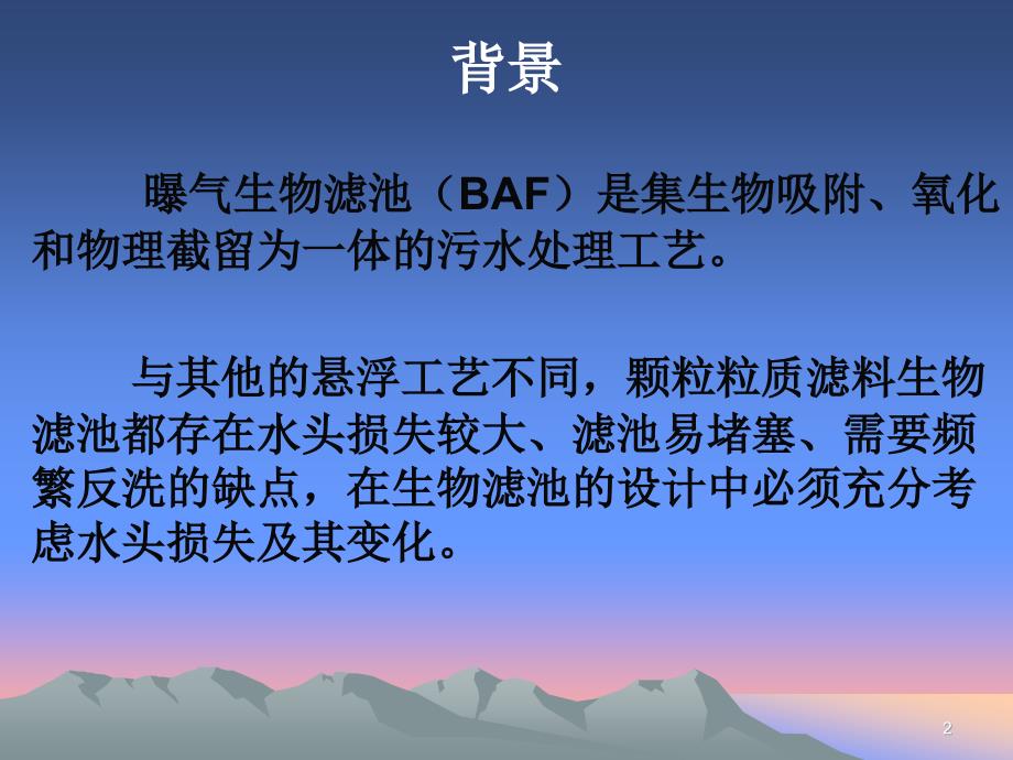 精品前置反硝化生物滤池工艺中滤池水头损失的研究31.ppt_第2页
