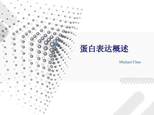 蛋白表达概述PPT课件.ppt