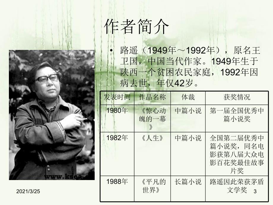 路遥人生介绍PPT课件.ppt_第3页