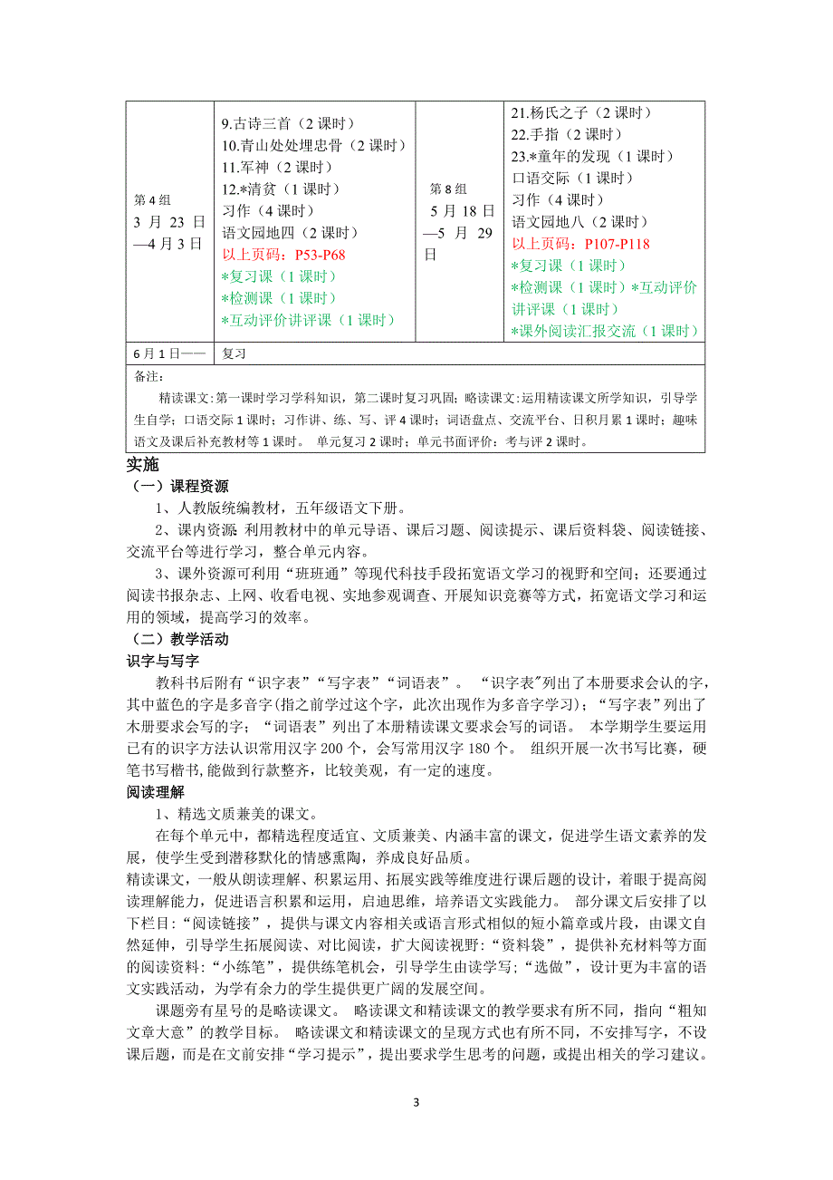 部编版五年级语文下册课程纲要2.doc_第3页