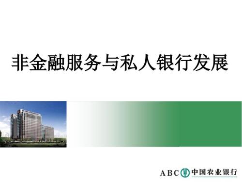 非金融服务与私人银行发展.ppt