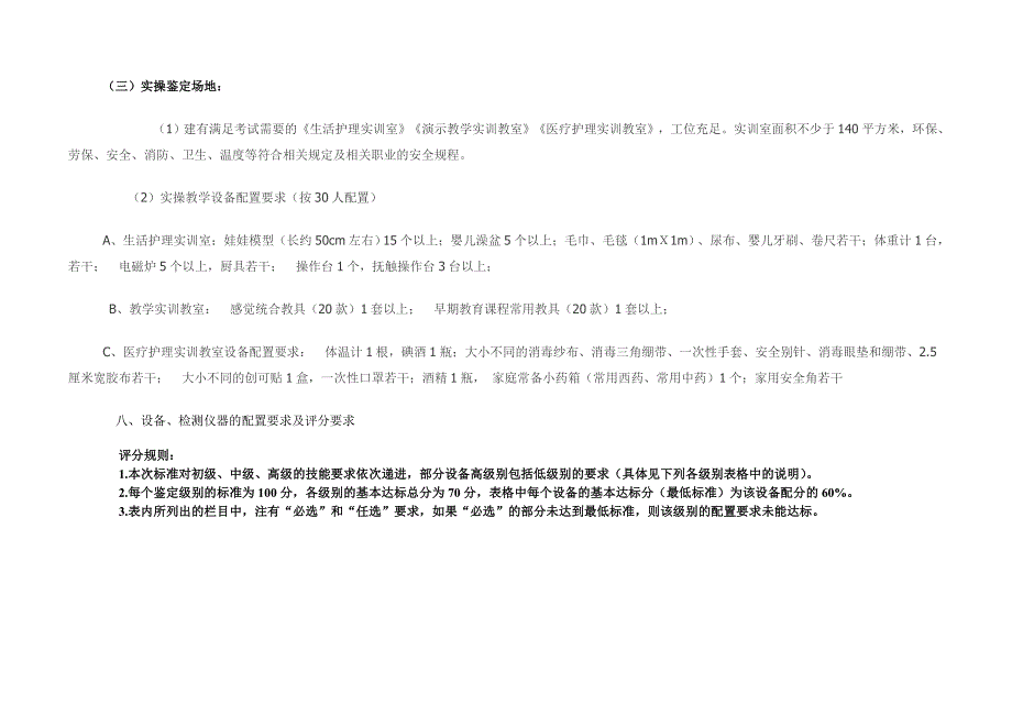 育婴员职业技能鉴定所考场设置标准.doc_第3页