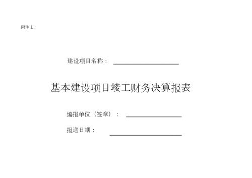 项目竣工财务决算报表完整版.doc