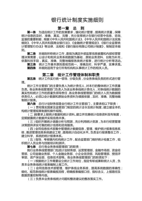 银行统计制度实施细则2模版.docx