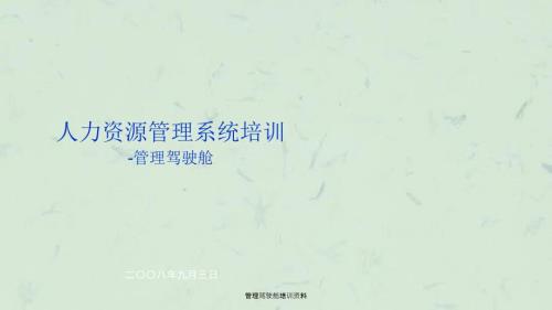 管理驾驶舱培训资料课件.ppt