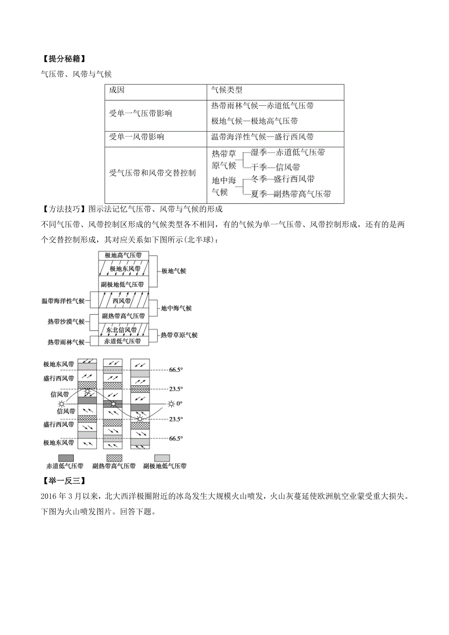 高考热点题型提分秘籍专题08气压带和风带含答案.doc_第2页