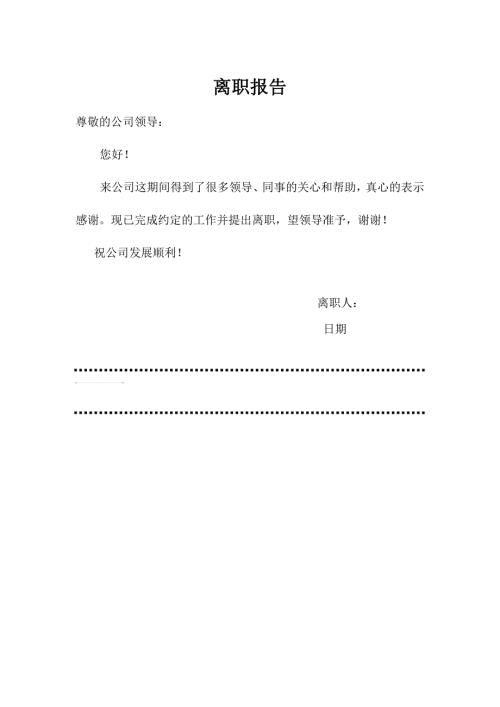 离职报告模板.doc