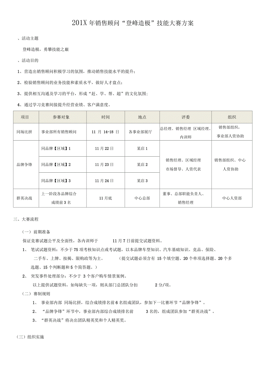 销售人员技能大赛方案.doc_第1页