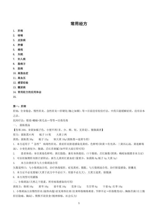 黄煌经方笔记.docx