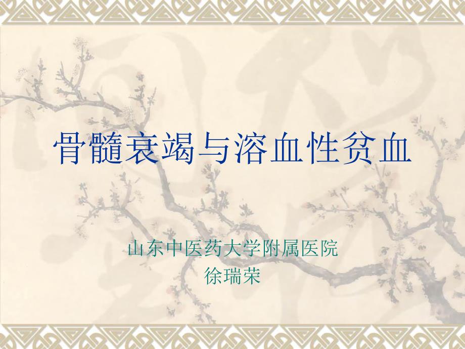 骨髓衰竭与溶血性贫血.ppt_第1页