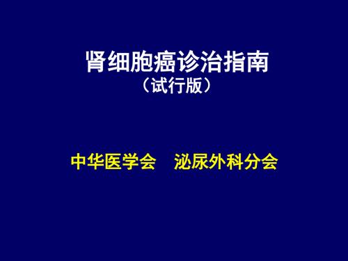 肾细胞癌诊治指南.ppt