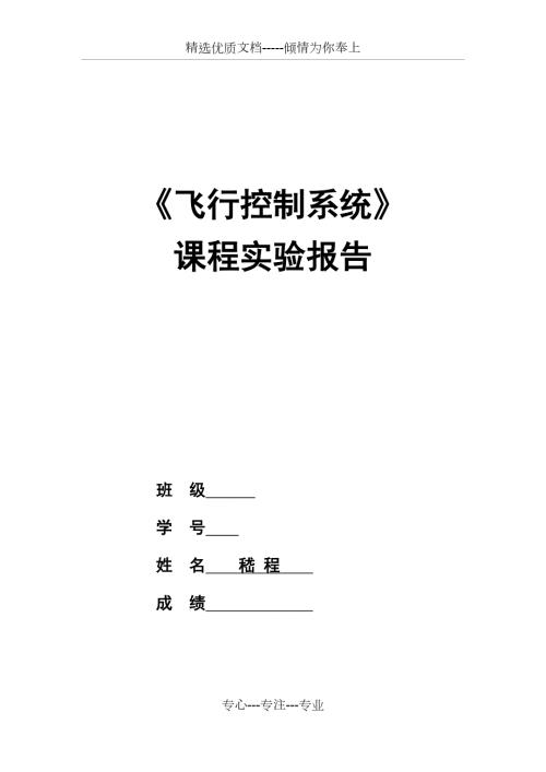 飞控大作业共32页.docx