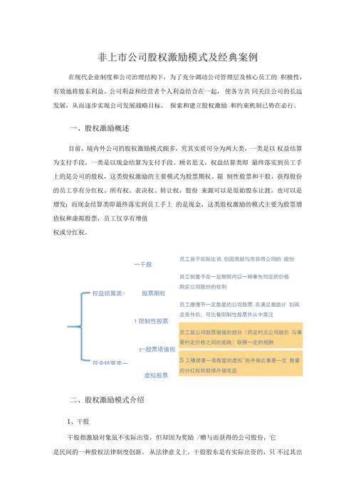 非上市公司股权激励模式及经典案例.docx
