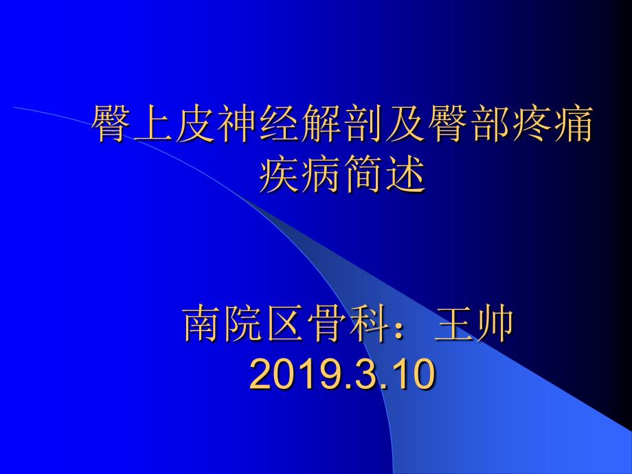 臀上皮神经解剖及疾病概述.ppt_第1页