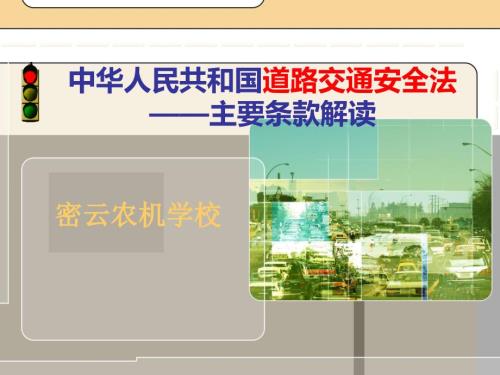 道路交通安全法解读.ppt