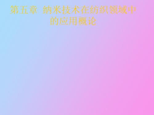 纳米技术在纺织领域中的应用.ppt