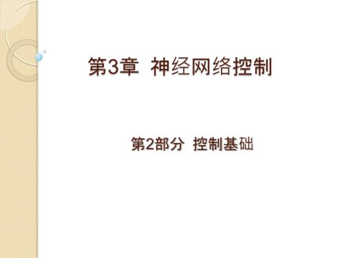 神经网络控制PPT课件.pptx