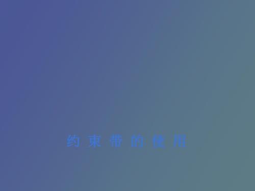 约束带的使用.ppt