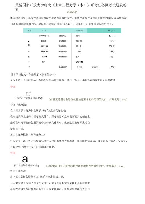 精编国家开放大学电大计算机绘图本形考任务网考试题及答案0001.docx