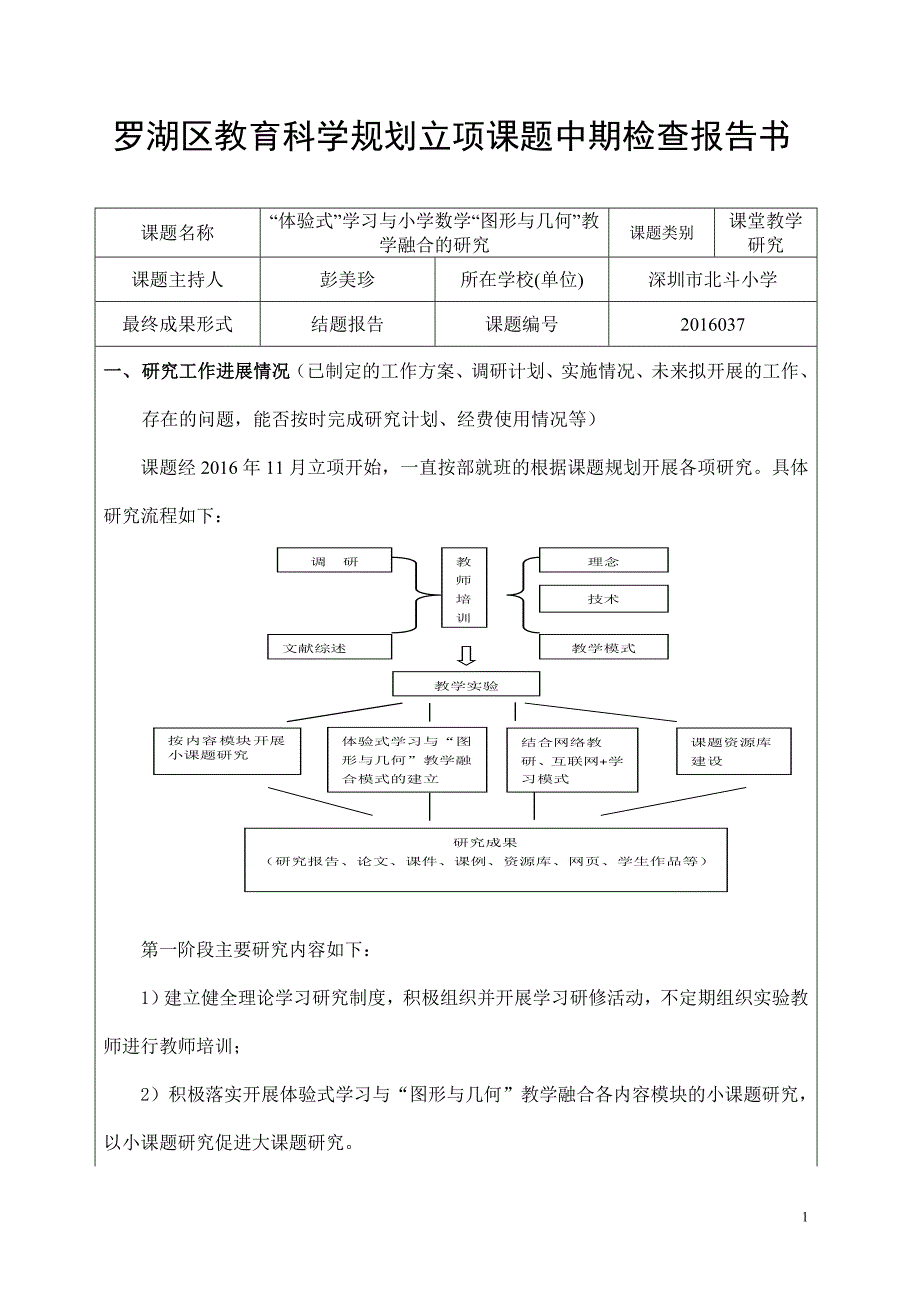 罗湖区教育科学规划立项课题中期检查报告书.doc_第1页