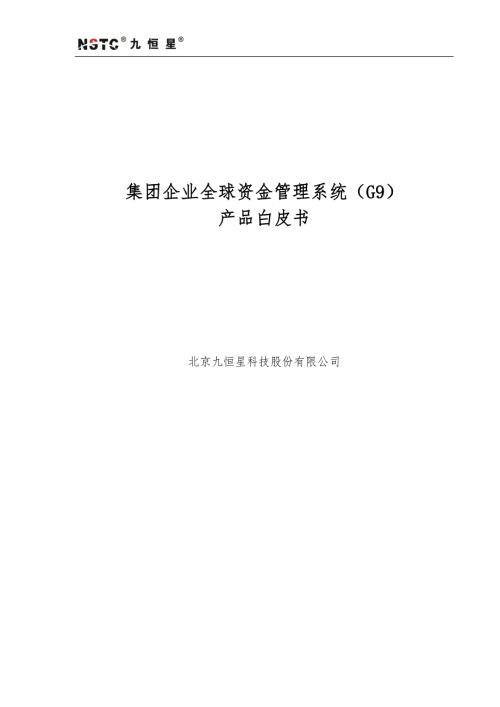 集团企业全球资金管理系统产品白皮书.doc