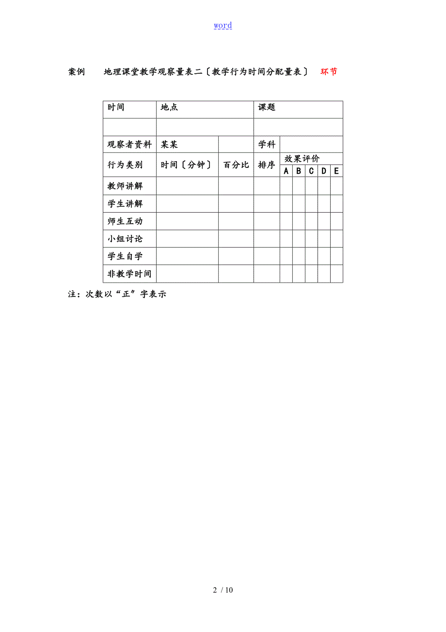 课堂观察量表范例.doc_第2页