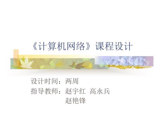 计算机网络课程设计.ppt