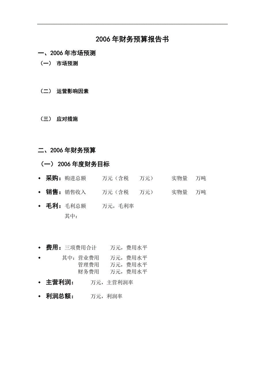 财务预算报告书doc.doc_第1页