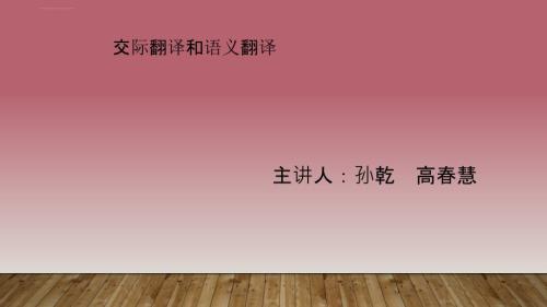 纽马克翻译教程ppt课件.ppt